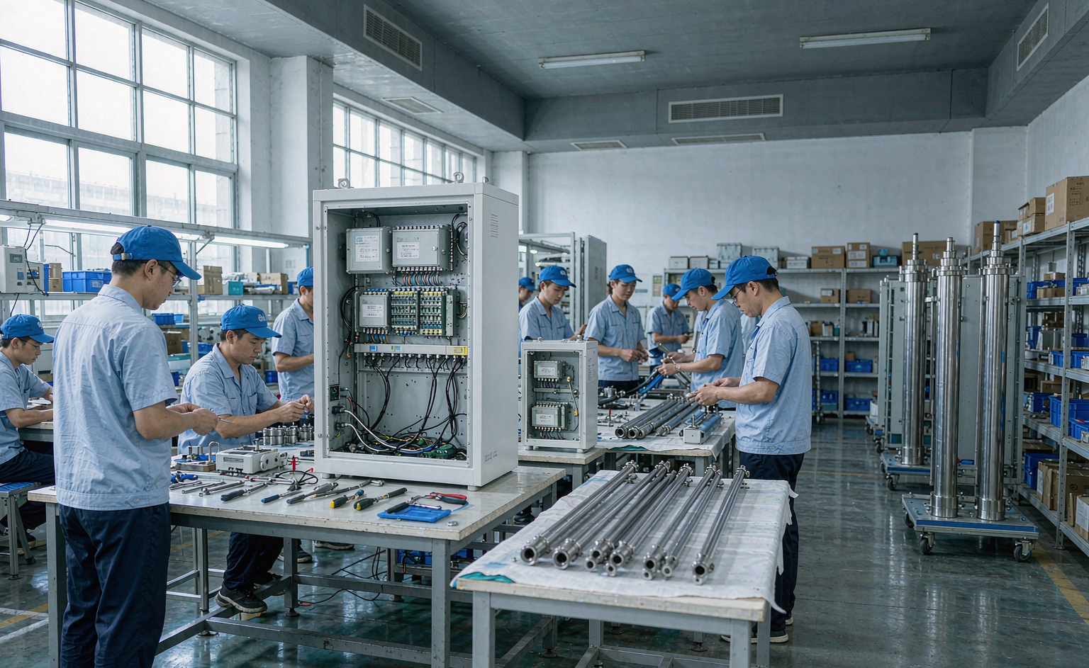 MATICTEST instrument cabinet assembly line